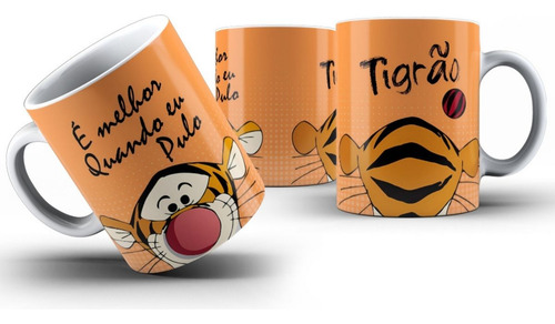 Caneca Tigrão Saltitante 325m Ursinho Pooh Presente Criativo