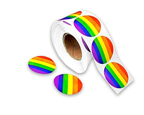 Gay Arco Iris Del Orgullo Pegatinas En Un Rodillo - Ronda En