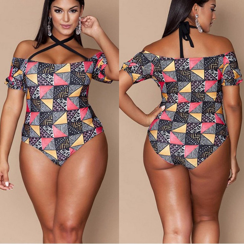 Monokini Push Up Vendaje De Una Pieza Talla Grande Para Muje