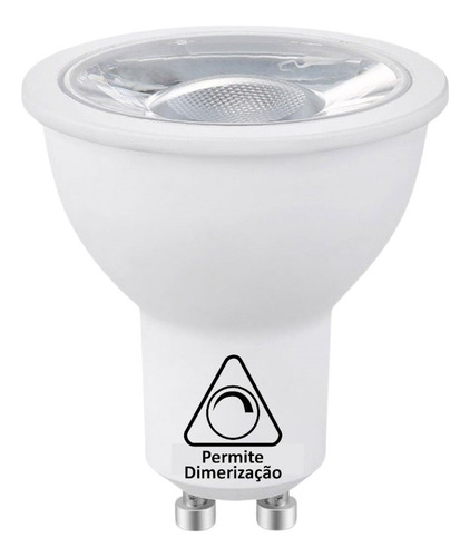 Lâmpada Dicroica Dimerizável Led Branca Quente 8w 2700k 127v Cor da luz Branco-quente 110V