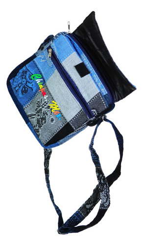 Bolso Crossbody Patish Artesanal Unisex Color 1 Diseño De La Tela Rayado