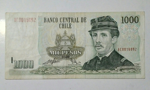 Billete Mil Pesos Chile 2009 Numismatica
