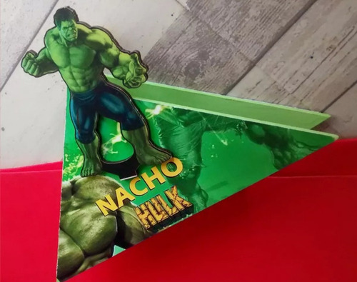 10 Souvernirs Portaservilletas Hulk Y Súper Heroes Fibrofaci