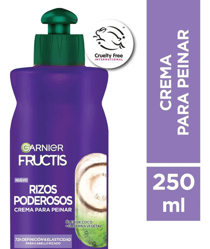 Fructis Crema Para Peinar Rizos Poderosos Oleo De Coco 250ml