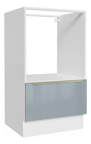 Mueble Para Horno Y Microondas Madesa Lux Sin Encimera Bg Color Blanco/Gris