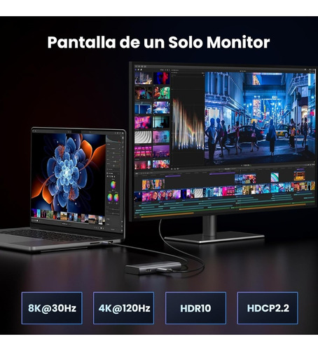 Hub Usb-c 6 En 1 Ugreen 2 Usb-a, 2 Usb-c, 2 Hdmi 4k/60hz