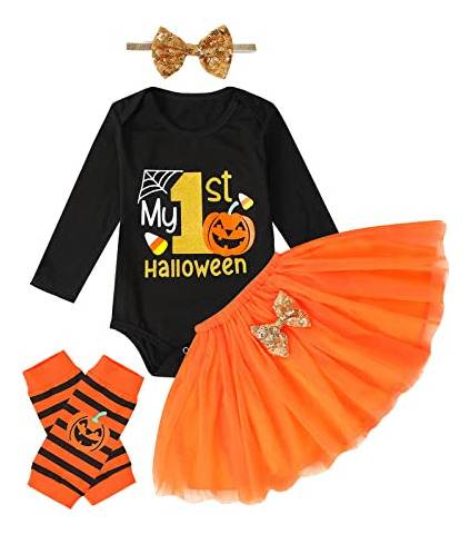Bebé Niñas Mi 1er Halloween Outfits, Pumpkin Fancy N6wql