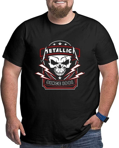 Polera Estampada Metallica 1981 Rock Talllas Grandes 2xl 4xl