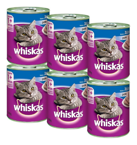 Pate Gato Whiskas Adulto Atún 340 Gr X 6 Unidades