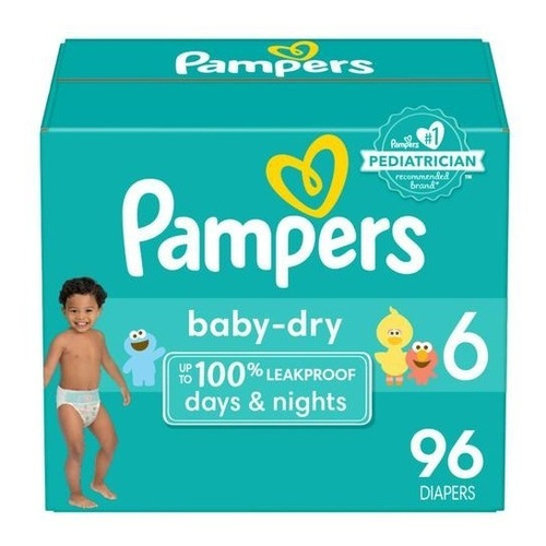 Pampers Baby Dry Pañal Etapa 6 - Unidad a $2329