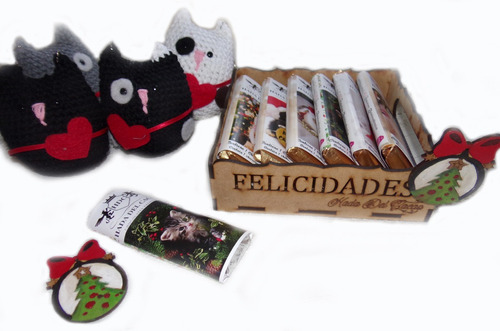 Pack Regalo Navidad Chocolates Gatos (choco Gato) + Bandeja+