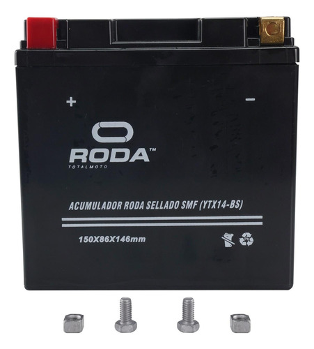 Acumulador Sellado Smf (ytx14-bs) Roda 12v 13a