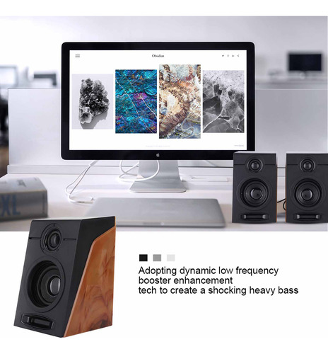 Par De Subwoofer Para Pc, Altavoces De Computadora De Graves