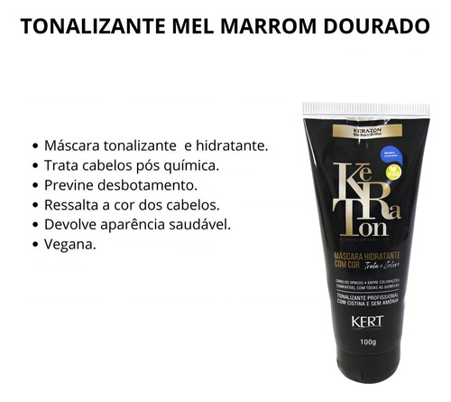 Matizador Kert Cosméticos Keraton Baño Mel Mel