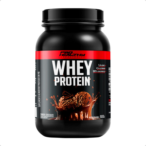 Whey Protein Concentrado Pote 900g Sabor Chocolate Pro Healthy