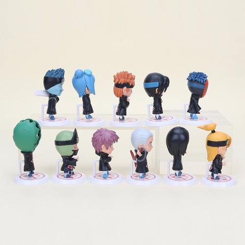 Kit 11 Action Figure Bonecos Naruto Hidan Madara Akatsuki