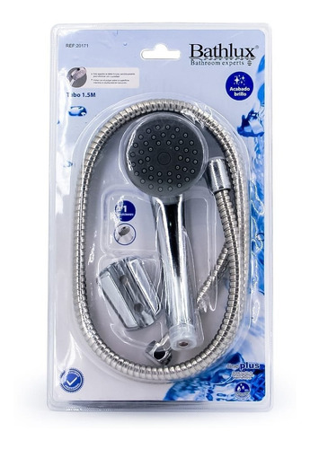 Set De Ducha Telefono Manguera Extensible 1,5mts 3pcs