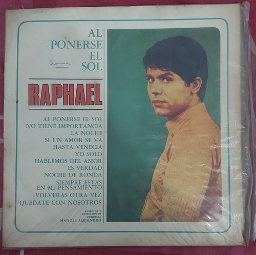 Disco Vinilo Raphael Al Ponerse El Sol