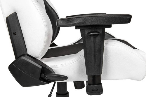 Imagen 8 de 8 de Silla de escritorio Akracing Arctica gamer ergonómica blanca, negra y roja con tapizado de cuero sintético