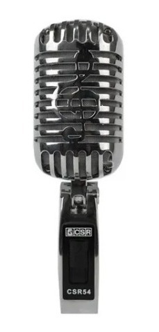 Microfone Dinamico Estilo Vintage Csr 54 Cromado .