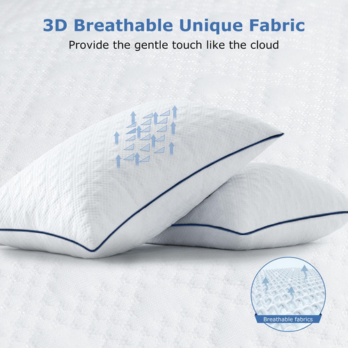 Almohadas Refrescantes King Espuma Viscoelástica Mmg