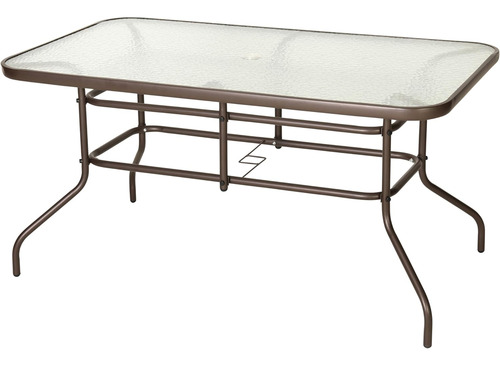 Flash Furniture Tory - Mesa Rectangular De Metal De Vidrio T