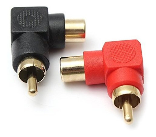 Accesorio Audio Video Rca Dama Conector Angulo Derecho