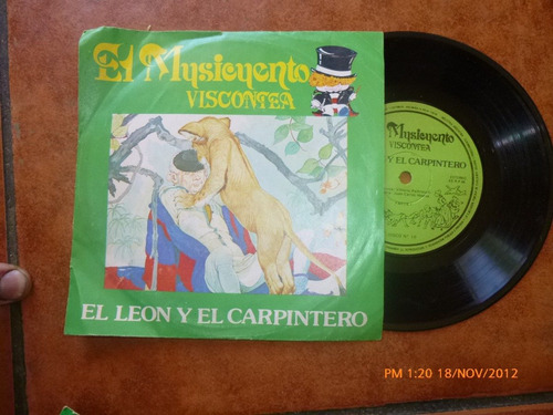 Vinilo Single Del Cuento El Leon Y El Carpintero (ac146