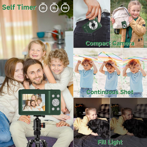 Fhd 1080p Digital Camera For Kids, Vintage Digicam With 1...