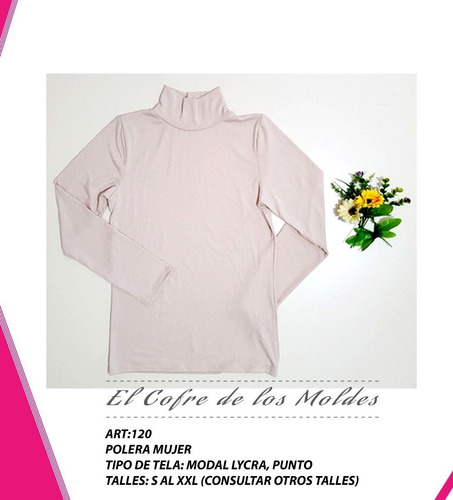 Molde Digital Polera Mujer Patron Pack Talles S A Xxl