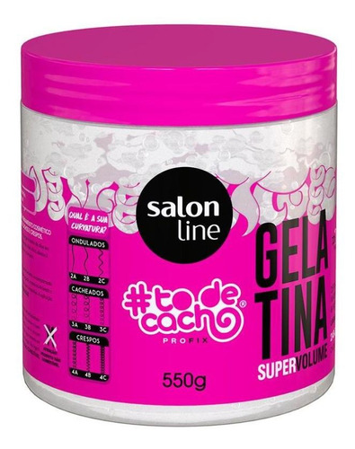 Gelatina #todecacho Super Volume Salon Line 550g