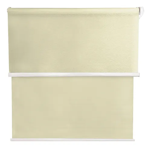 comprar Cortina Roller Blackout 2 Paño 140x240 Doble Con Visillo Beige Sin Cenefa Guiza