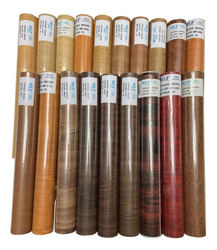 Rollo Madera Papel Laminado Autoadhesivo X 15 Metros