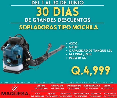 Sopladoras Tipo Mochila En Oferta 