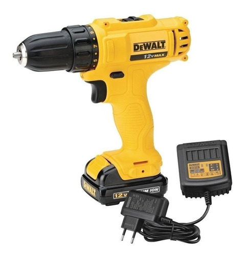 Taladro percutor atornillador inalámbrico de 10mm DeWalt DCD700LC1 12V + 1 batería de 1.5Ah + accesorio con caja de cartón 220V