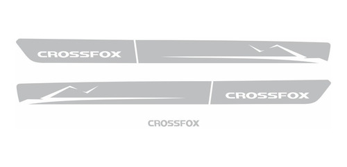 Adesivo Faixa Lateral Volkswagen Crossfox 2010 2011 Prata