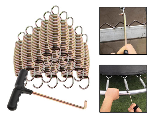 Resortes De Trampolín Con Herramienta De Primavera De 9 Cm.