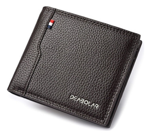 Navidad Cartera Caballero Corta Tarjetero De Piel Regalo