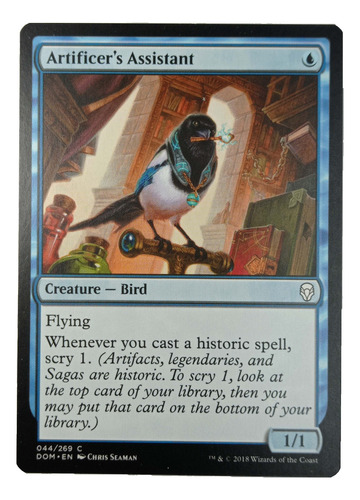 Carta Magic Artificer's Assistant [dominaria] Mtg Bird