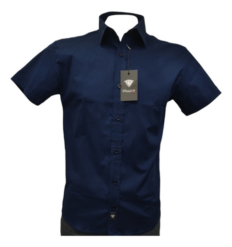 Camisa Giorgio Berlucchi Mc24-36 Slim Fit Lisa Petroleo 2024