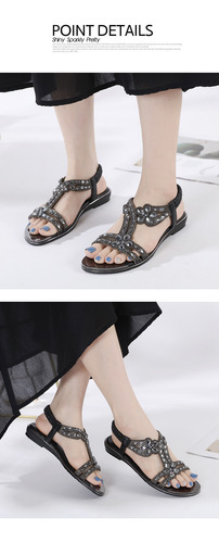 Sandalias De Mujer De Moda Con Diamantes De Imitación Bohemi