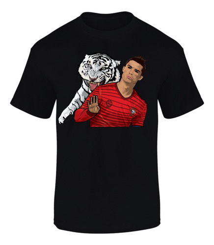 Camiseta Manga Corta Cristiano Ronaldo Tigre Series Black
