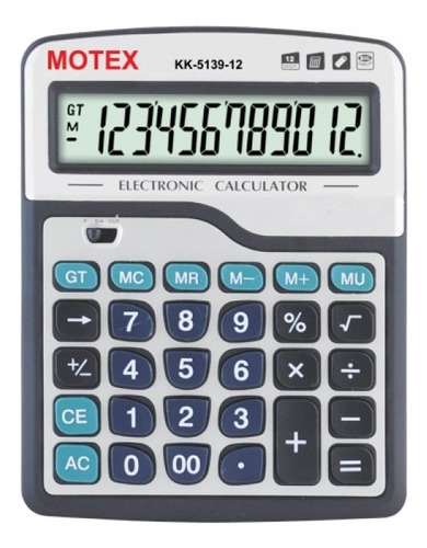 Calculadora Motex De Escritorio 17x21cm Kk-5139 12 Digitos 