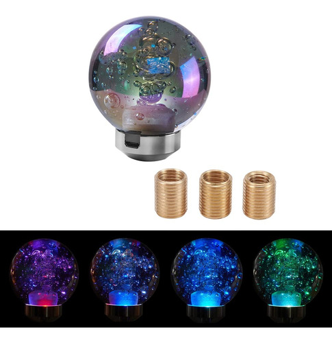 Pomo Palanca Bola Cristal Led Multicolor Degradado Para