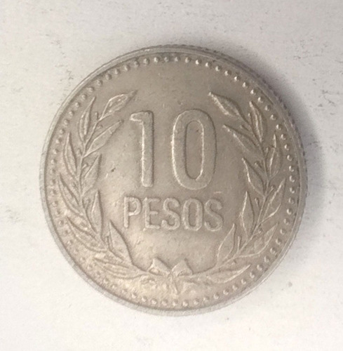 Moneda Colombia 10 Pesos (1990)