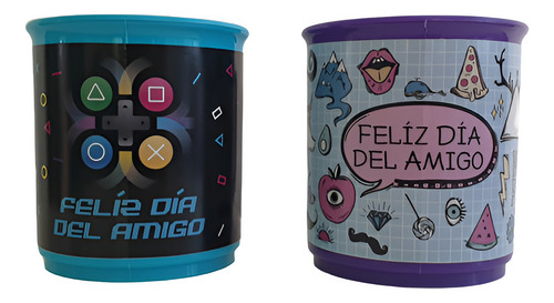 Tazas Plásticas Personalizadas Amigo Gamer Comic Grafitty