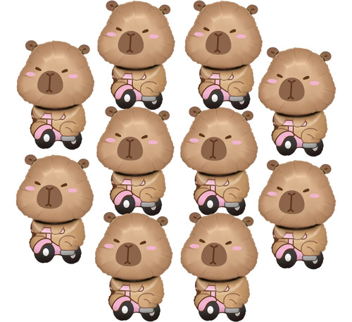 Globos Capibara Animal Carpincho 24 Pulgadas Deco Fiesta X10