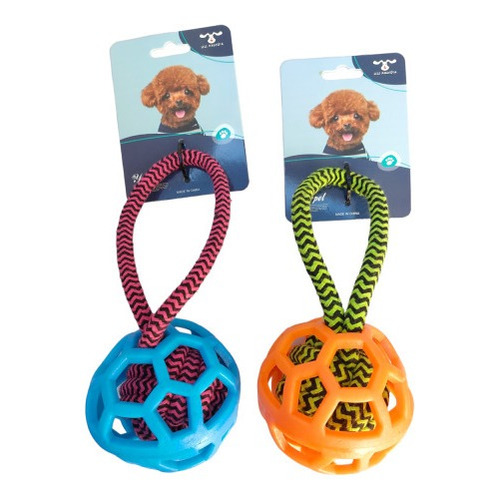 Juguete Pelota Jaula C/ Cuerda Abt-649 Juguete Para Perro