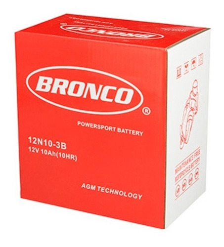 Imagen 2 de 7 de Bateria Sellada Bronco 12n10-3b Gs 500 De Gel