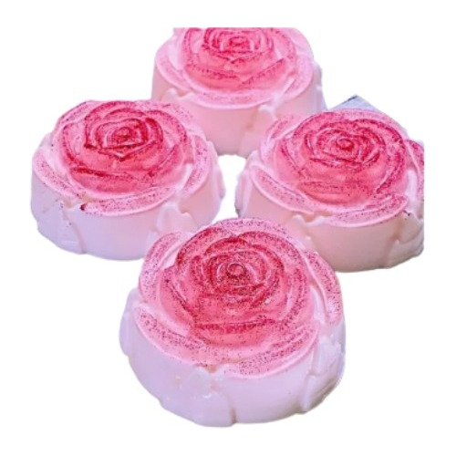 Molde Silicona Rosas+1 Kg De Jabón+1 Esencia+1 Colorante